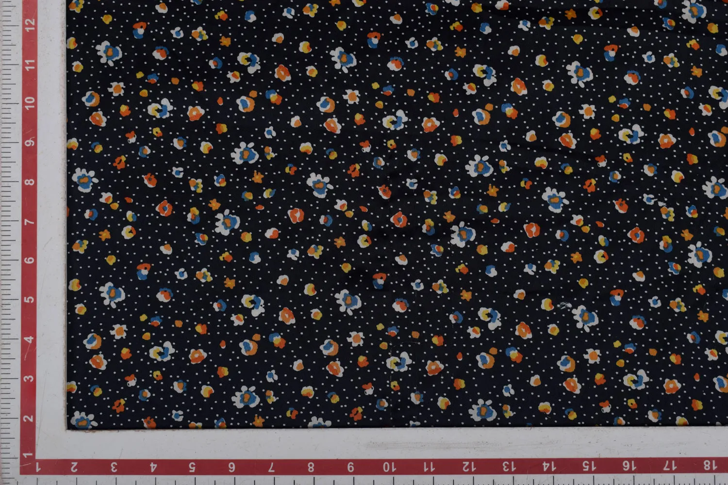 Black Printed Satin Fabric