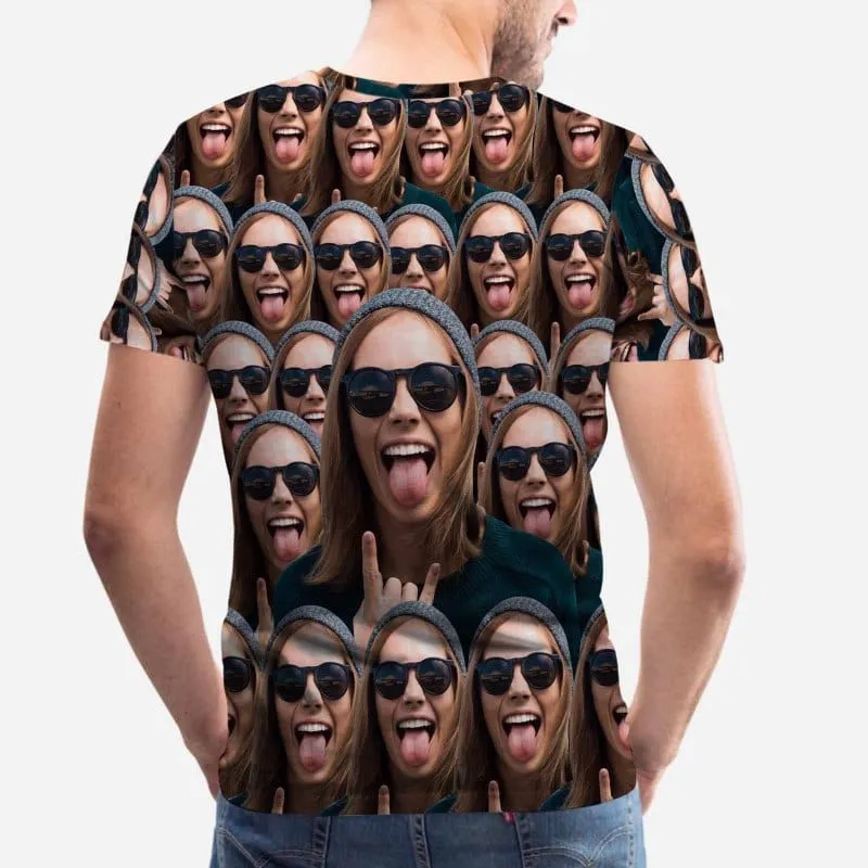 Custom Shirts with Cool Gesture Custom Face T-shirt