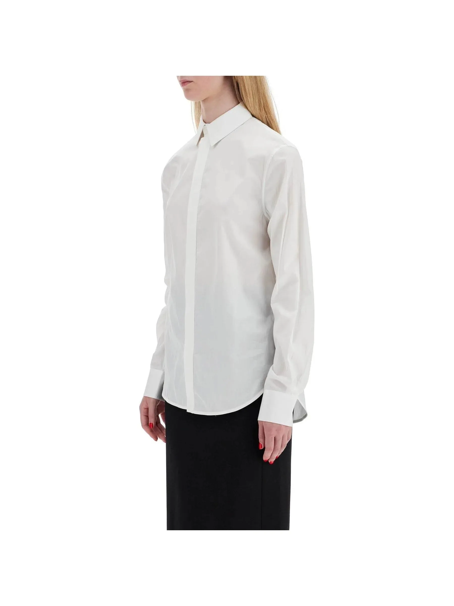 Flared Poplin Shirt