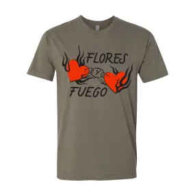 Flores y Fuego - Logo - Grey - T-Shirt