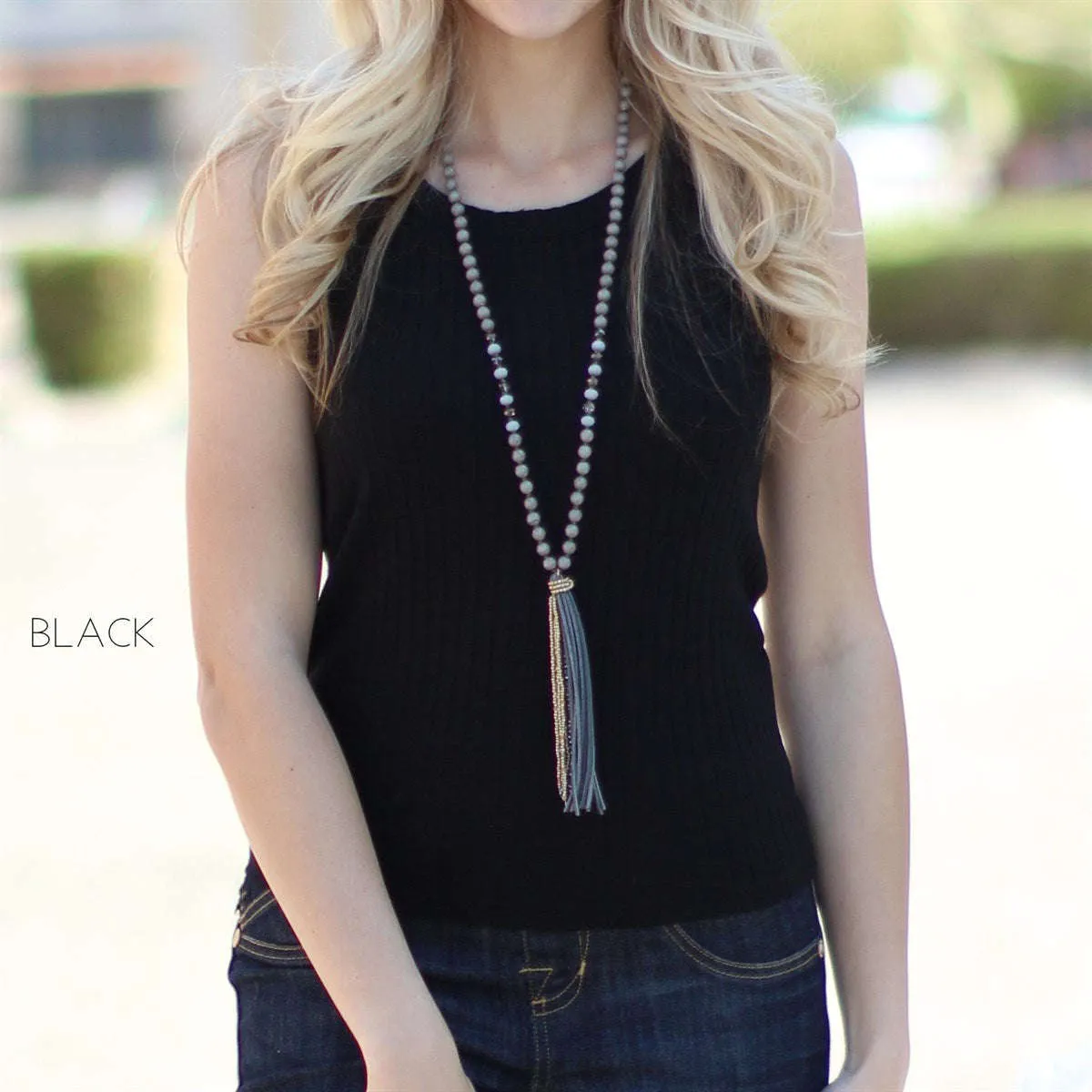 High Neck Ribbed Tank | S-3XL