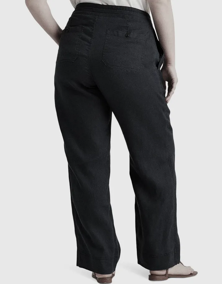 LAUREN RALPH LAUREN Plus-Size Linen Wide-Leg Pants