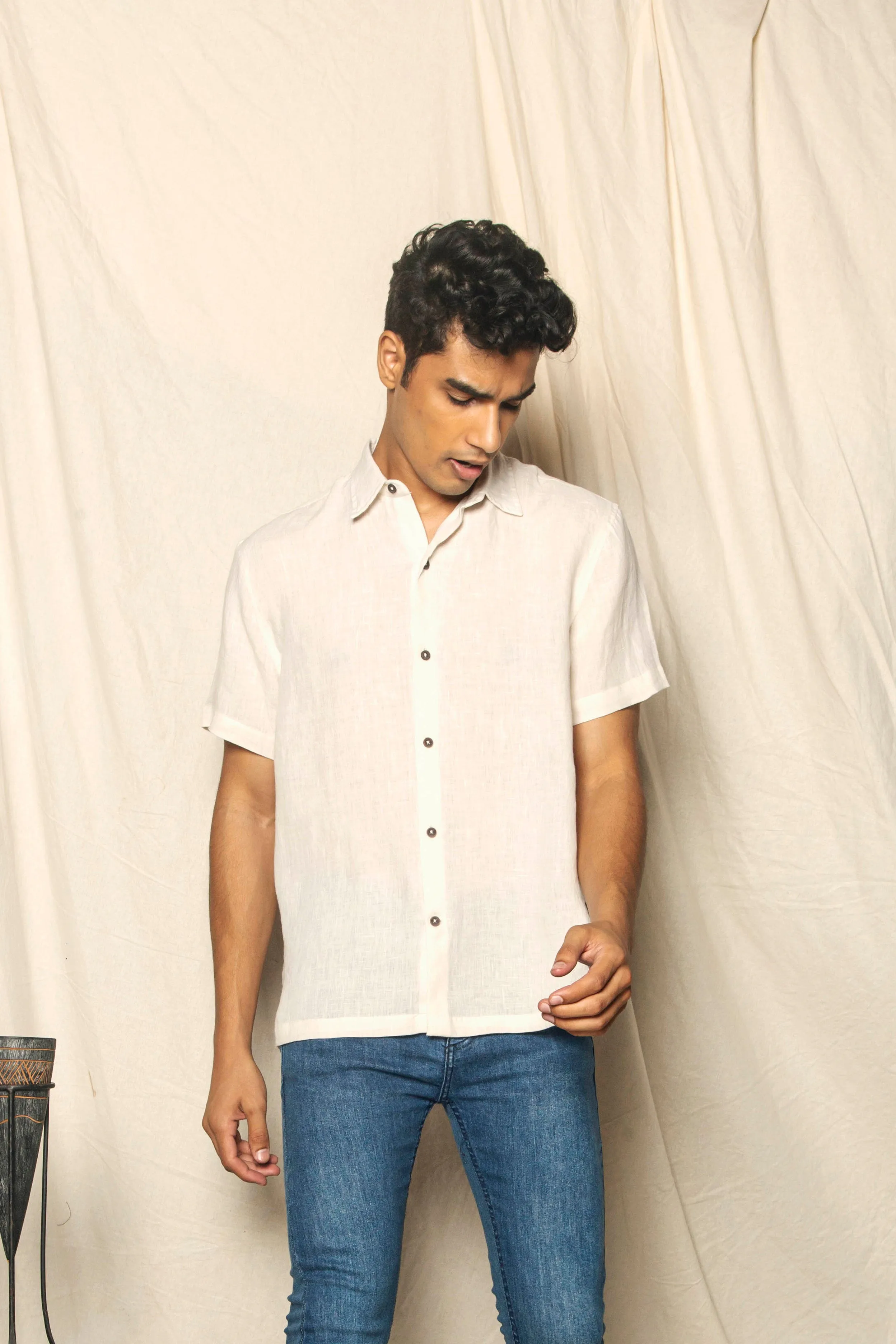 Linen Plain - Cream Tofu