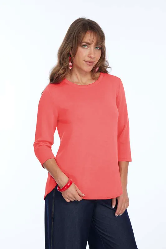 LIOR ZOFI Top Women's 3/4 Ponte Knit Top