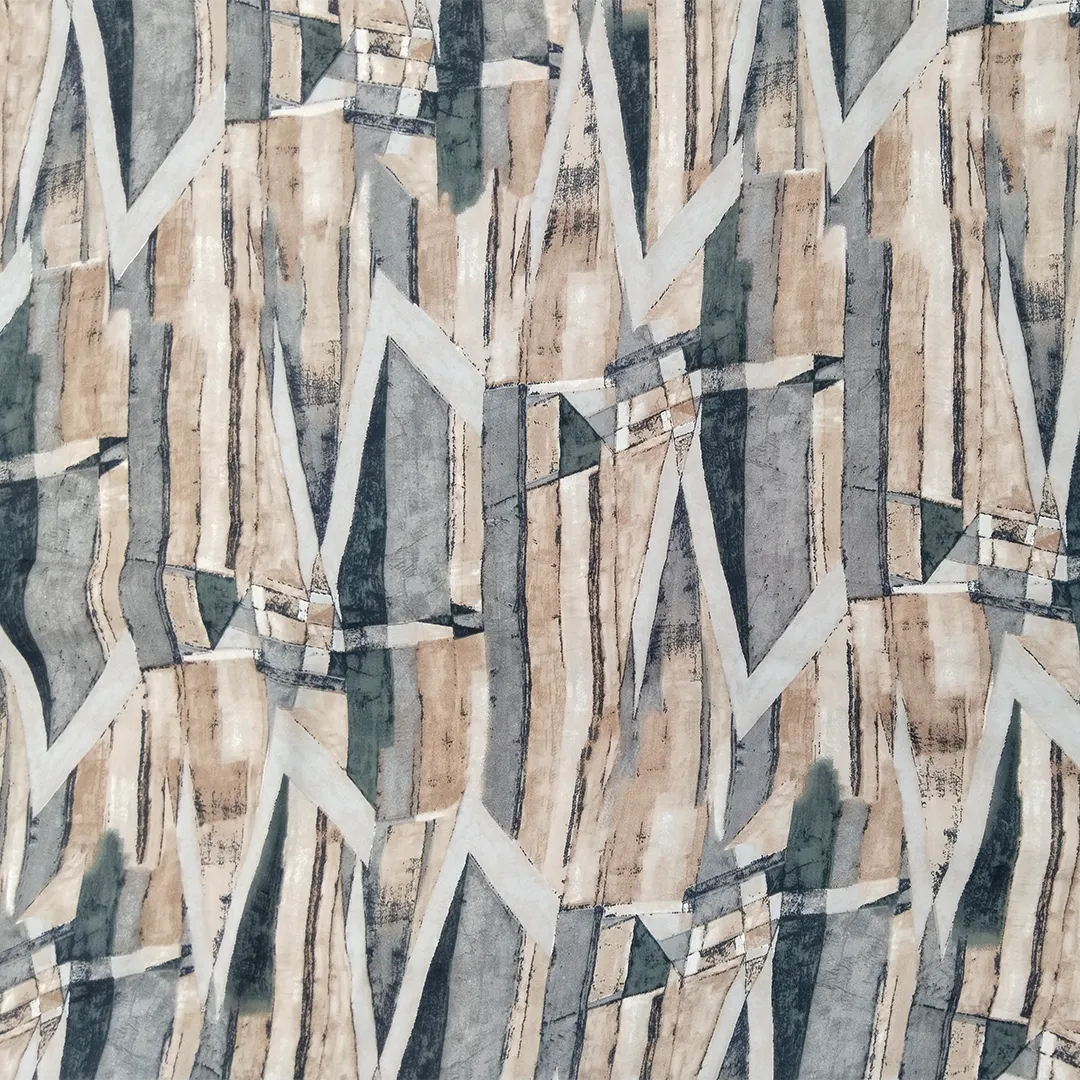 Multicolor Abstract Printed Georgette Fabric