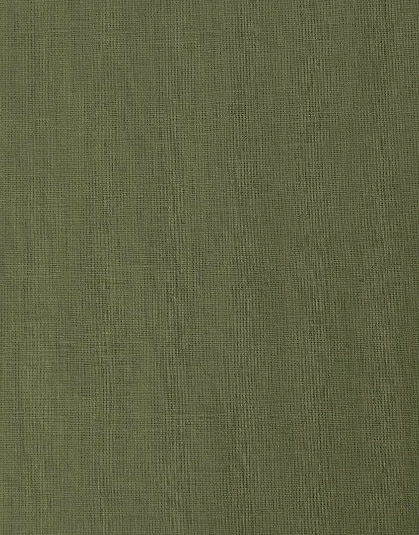 Olive Green Washed Linen Fabric