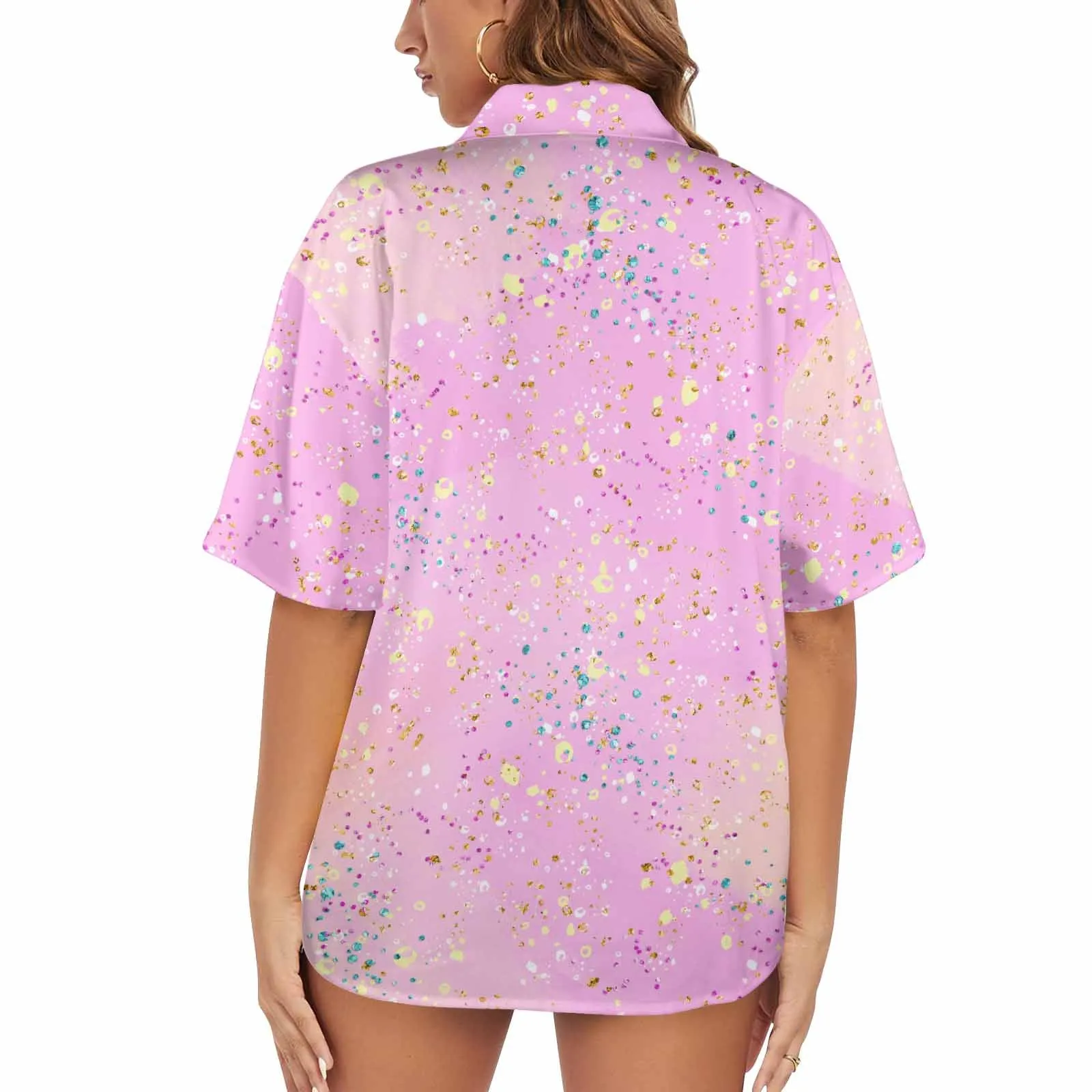 Pink Splash Women's Hawaiian Shirt