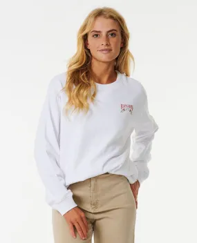 Rip Curl Riptide Relaxed Crew Sweatshirt-Optical White