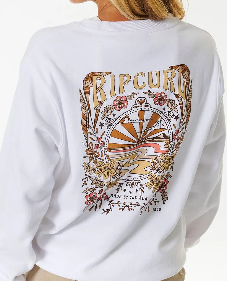 Rip Curl Riptide Relaxed Crew Sweatshirt-Optical White