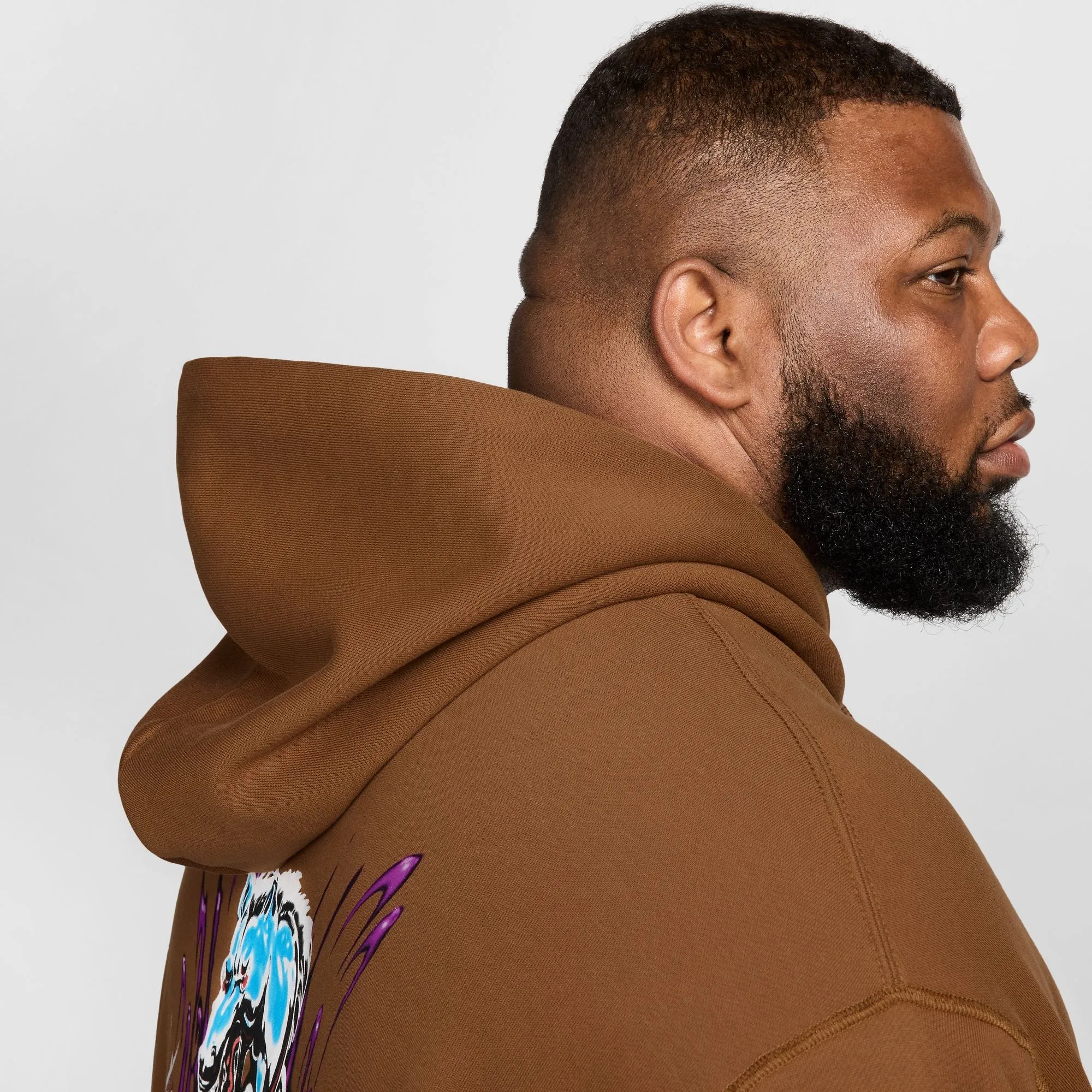 SB SKATE HOODIE LIGHT BRITISH TAN / WHITE