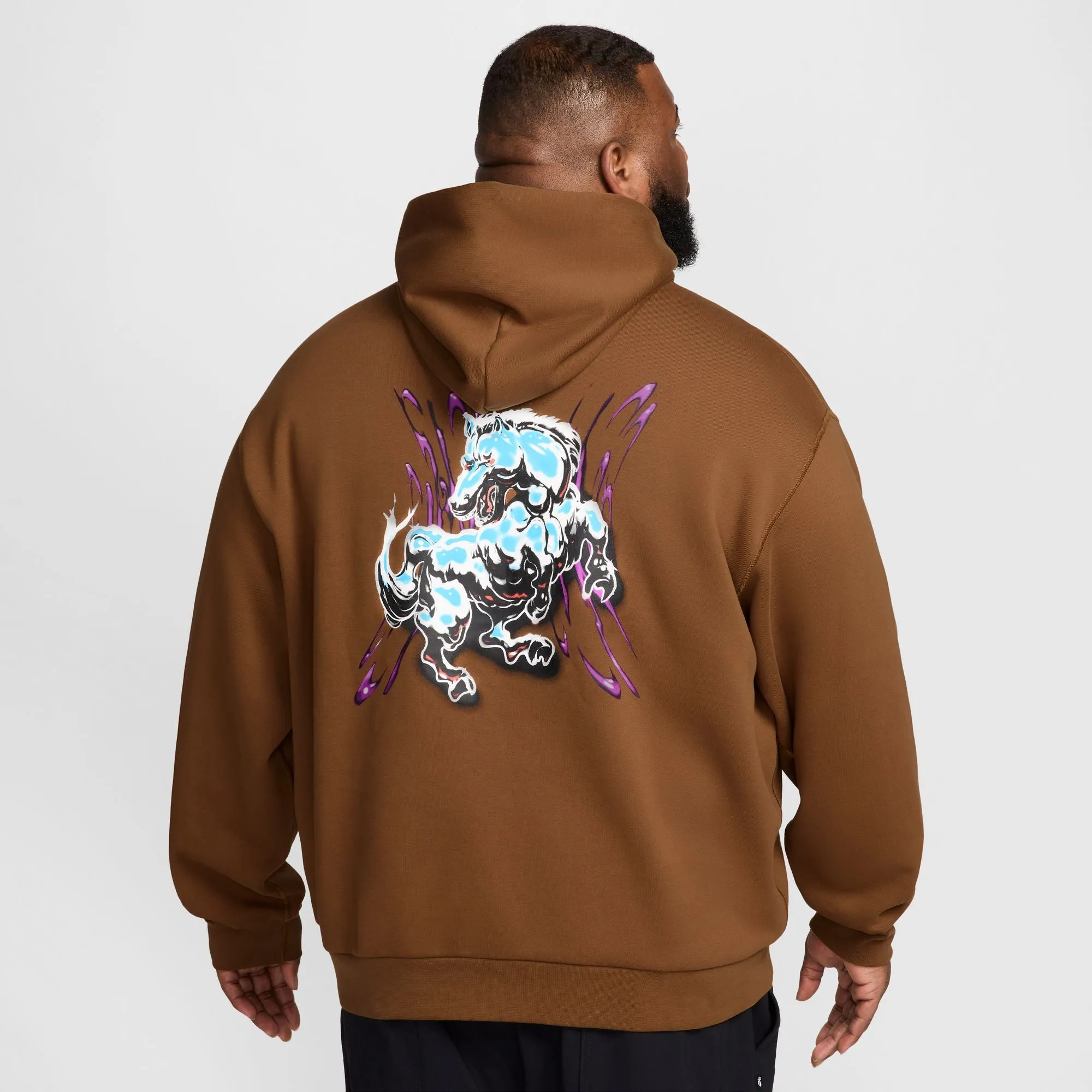 SB SKATE HOODIE LIGHT BRITISH TAN / WHITE