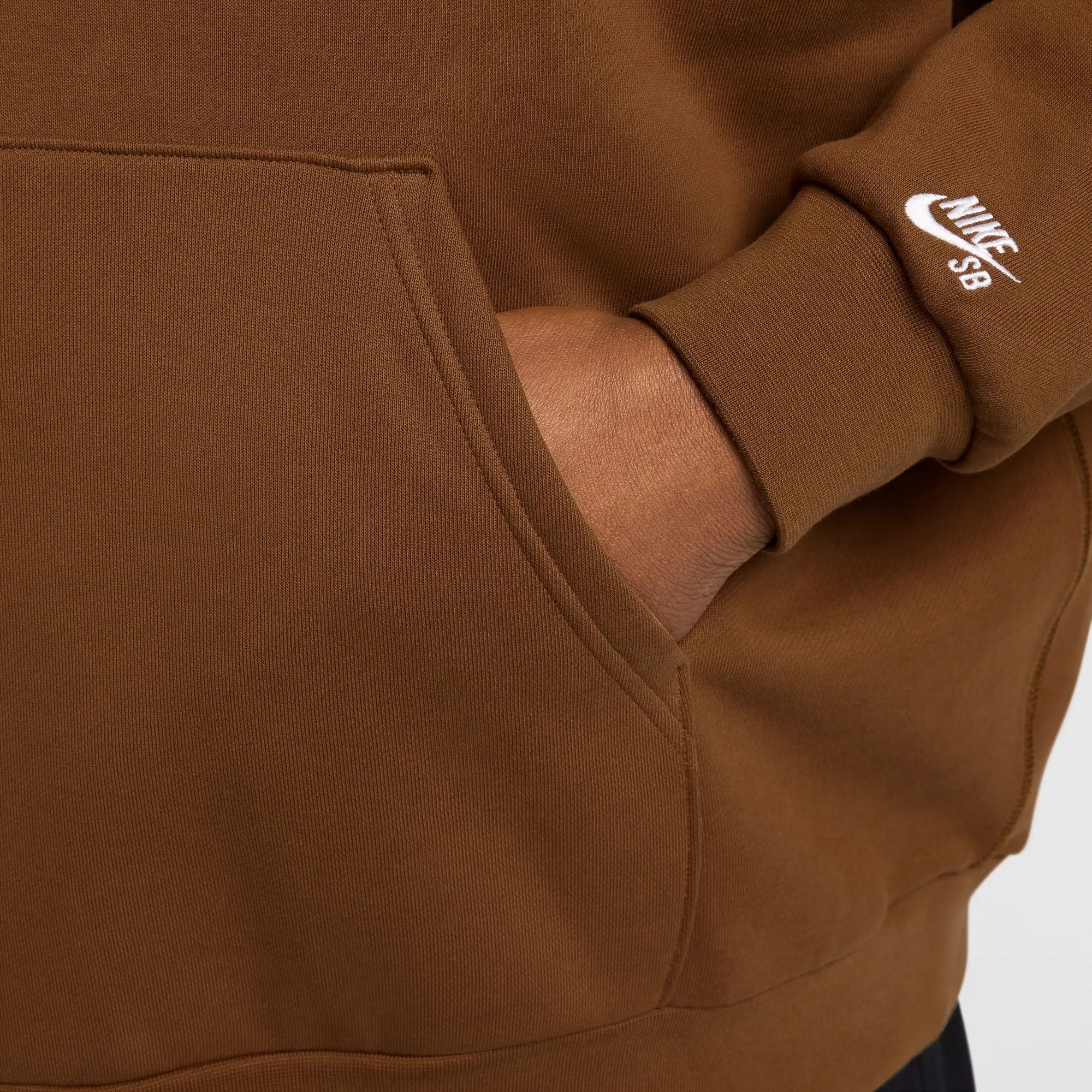SB SKATE HOODIE LIGHT BRITISH TAN / WHITE