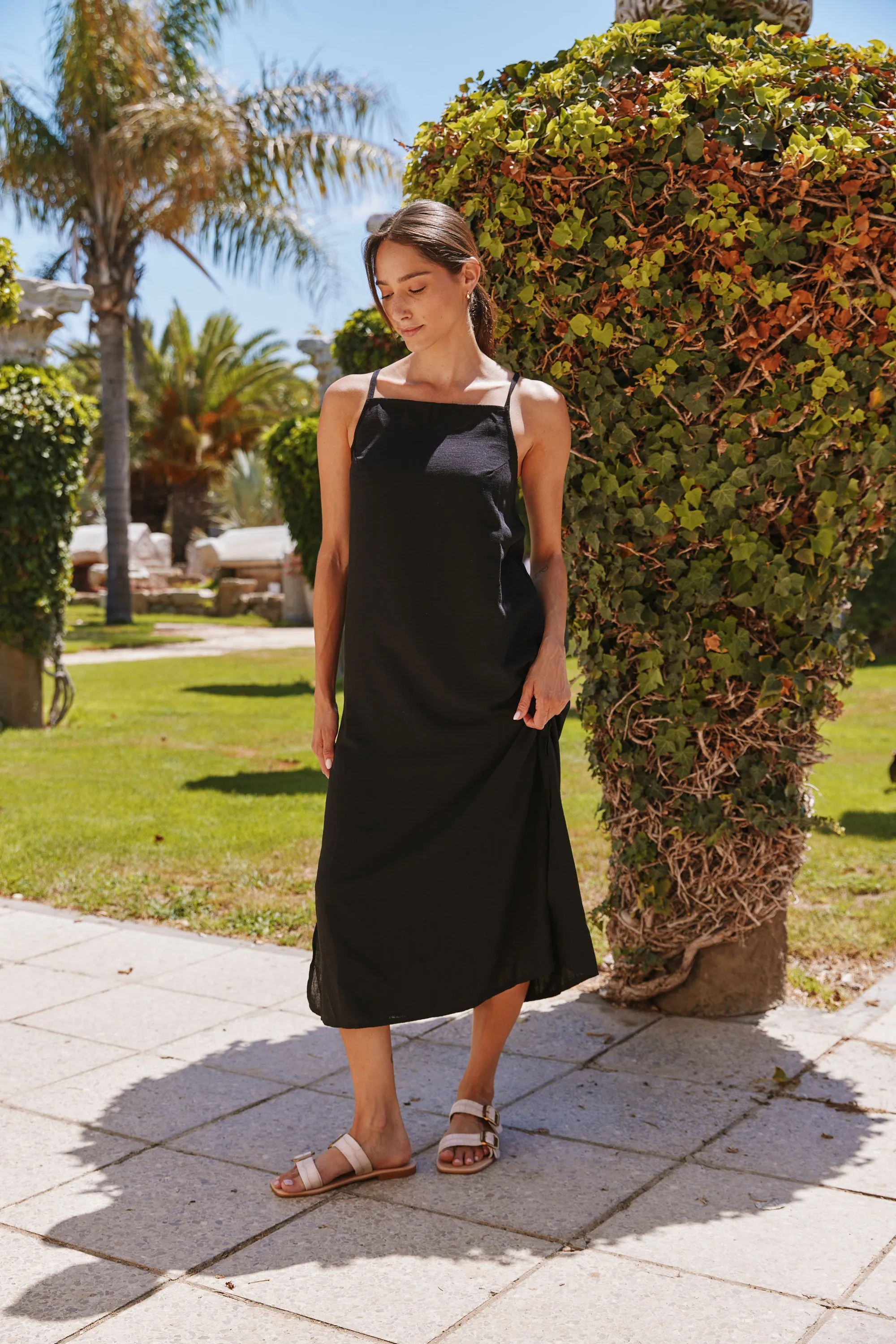 Sherry Linen Square Dress