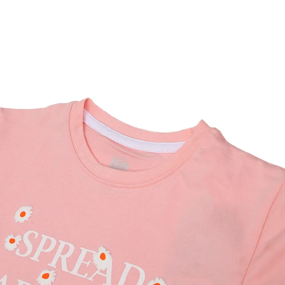 Teens Girls T-Shirt Spread - Pink