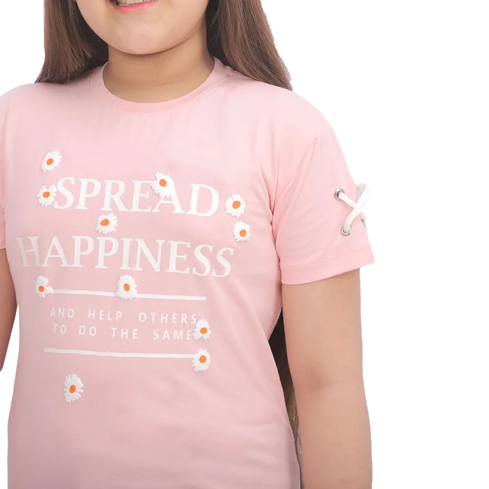 Teens Girls T-Shirt Spread - Pink