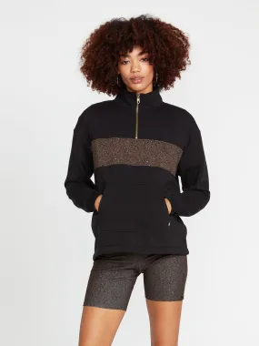 Volcom STN Stackd Mock Neck Sweatshirt-Black Combo